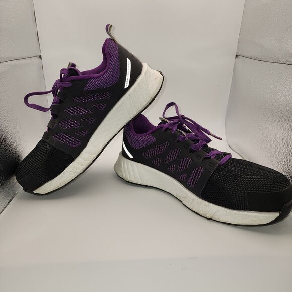 Reebok Fusion Flexweave Work Shoes Women 7.5 M BlackComposite Toe Missing Insole - Picture 16 of 16